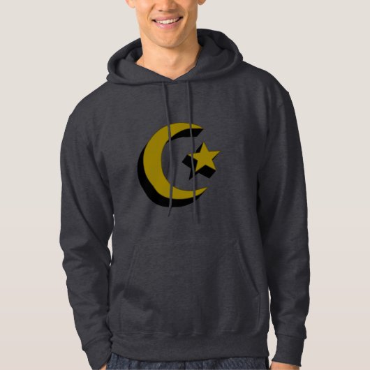 Halbmond-und Stern-Shirt Hoodie (Vorderseite)