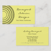 Halbmond-Visitenkarte, kanarisch gelb Visitenkarte (Vorne/Hinten)