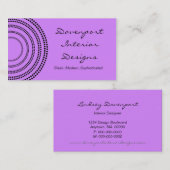 Halbmond-Visitenkarte, Lavendel Visitenkarte (Vorne/Hinten)