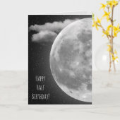 Halbmond Wolke Geburtstag Karte (Gelbe Blume)