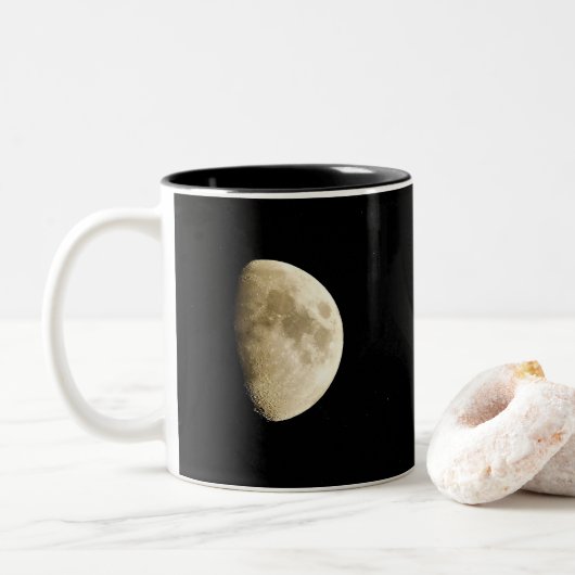 Halbmond Zweifarbige Tasse (Mit Donut)