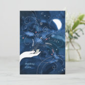 Halbmonddenken über dich dankeskarte (Stehend Vorderseite)
