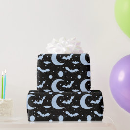 Halbmonde, Spinnen und Fledermäuse, Schwarzes Hall Geschenkpapier