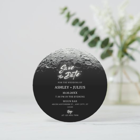 Halbmondgefälle Save The Date (Stehend Vorderseite)