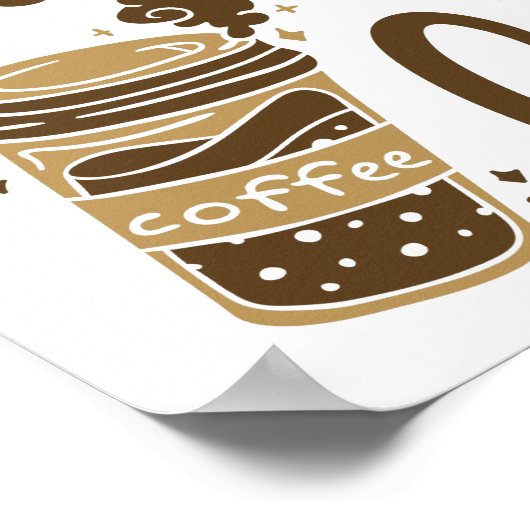 Halbnagel Tech Halbkaffee für Nagel Poster (Ecke)