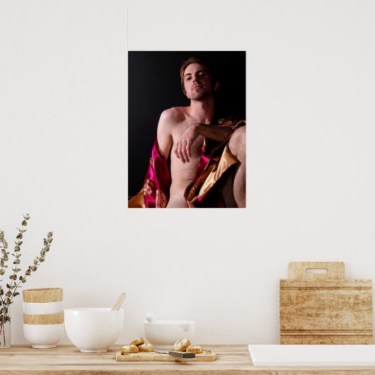 Halbnude-Männchen-Modell Poster (Küche)