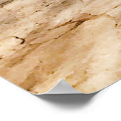 Halboffene grüne Holztür Poster (Ecke)