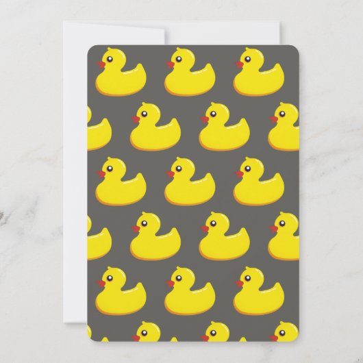 Halbpension Babydusche aussehen - gelbe Ente Einladung (Rückseite)