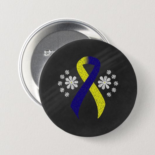 Halbpension Blau und Gelb Button (Vorne & Hinten)