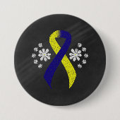 Halbpension Blau und Gelb Button (Vorderseite)