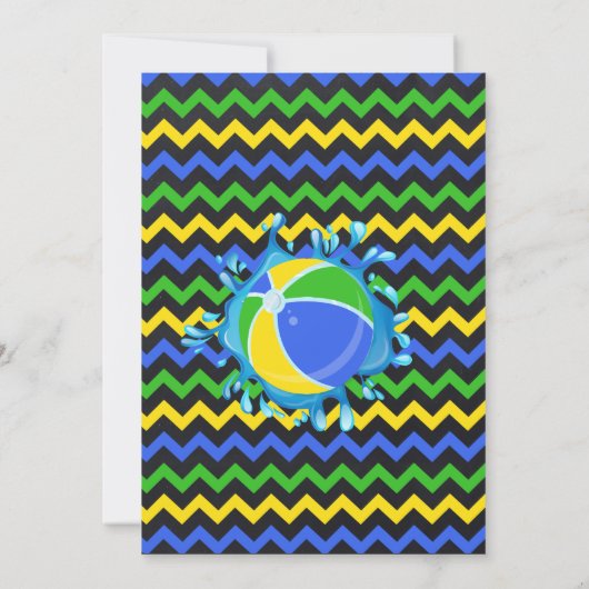 Halbpension Blue Pool Geburtstag Sommerpause Einladung (Rückseite)