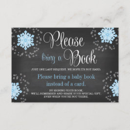 Halbpension Blue Snowflake Baby Dusche Bringen Sie Begleitkarte