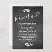 Halbpension & Botanische Got Verheirateter Empfang Einladung (Vorderseite)