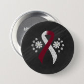 Halbpension Burgund und Elfenbein Ribbon Button (Vorne & Hinten)