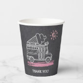 Halbpension Eiscreme Truck Kinderdusche Pappbecher (Vorderseite)