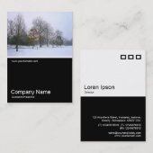 Halbpension Foto 0104 - Schnee im Park Visitenkarte (Vorne/Hinten)