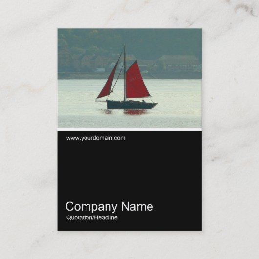 Halbpension Foto 0256 - Vintage Segelyacht Visitenkarte (Vorderseite)