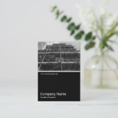 Halbpension Foto - Bauplan B&W Visitenkarte (Stehend Vorderseite)