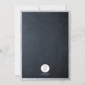 Halbpension Leuchten Aquamarine Silber Border Bat  Einladung (Rückseite)