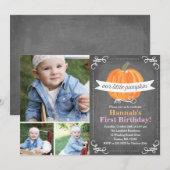 Halbpension Little Pumpkin Geburtstag Einladung (Vorne/Hinten)