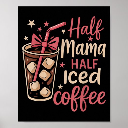 Halbpension Mama Halbpension Kaffee Funny Mama T-S Poster (Vorne)
