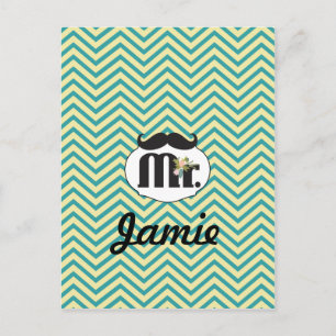 Halbpension Mr. Yellow and green Postkarte