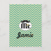 Halbpension Mr. Yellow and green Postkarte (Vorderseite)