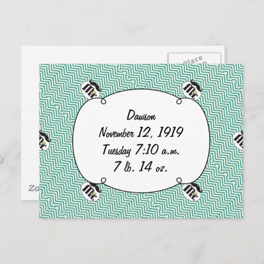 Halbpension Mr. Yellow and green Postkarte (Vorne/Hinten)