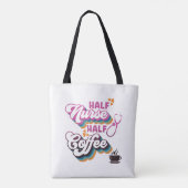 Halbpension Nurse Halbpension Kaffeekochen Groovy  Tasche (Rückseite)