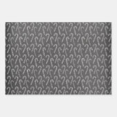 Halbpension Rustikales Schwarz-Weiß Weihnachten Geschenkpapier Set (Vorderseite 3)