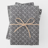 Halbpension Rustikales Schwarz-Weiß Weihnachten Geschenkpapier Set (Beispiel)