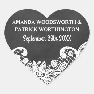 Halbpension + Spitzenland Rustikale Gastgeschenke  Herz-Aufkleber