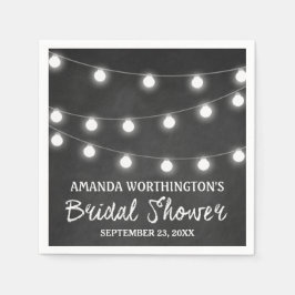 Halbpension und Lichter Rustikales Brautparty Napk Serviette