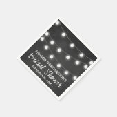 Halbpension und Lichter Rustikales Brautparty Napk Serviette (Ecke)