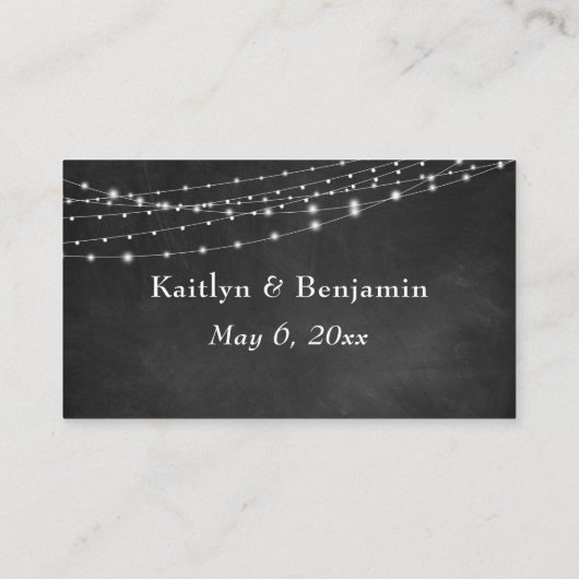 Halbpension und Lichtstühle für Hochzeiten Begleitkarte (Rückseite)