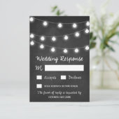 Halbpension und Lights Rustikale Hochzeitskarten RSVP Karte (Stehend Vorderseite)