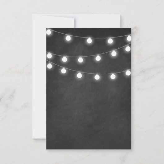 Halbpension und Lights Rustikale Hochzeitskarten RSVP Karte (Rückseite)