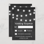 Halbpension und Lights Rustikale Hochzeitskarten RSVP Karte (Vorne/Hinten)