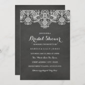 Halbpension und weiße Spitze | Brautdusche Einladu Einladung (Vorne/Hinten)