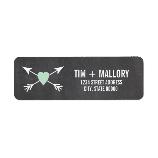 Halbpensionsherz + Pfeil | Hochzeitsmarken (Vorne)