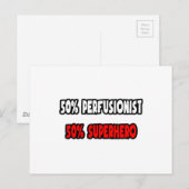 Halbperfusionist ... Half Superhero Postkarte (Vorne/Hinten)