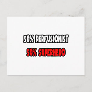 Halbperfusionist ... Half Superhero Postkarte