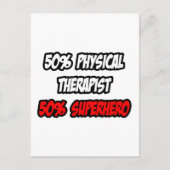 Halbphysischer Therapeut...halber Superheld Postkarte (Vorderseite)