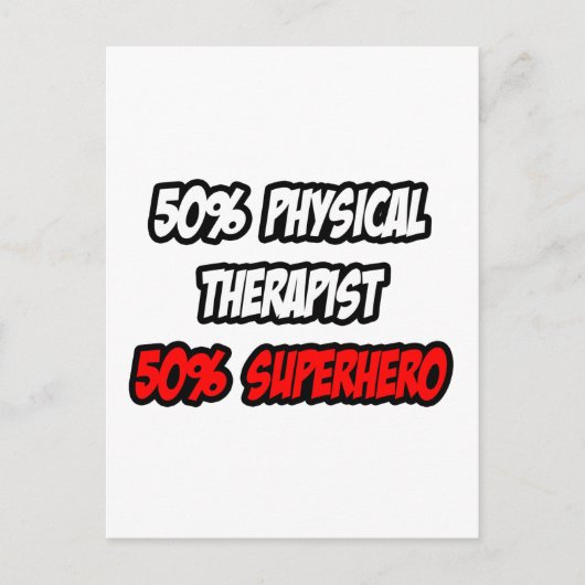 Halbphysischer Therapeut...halber Superheld Postkarte (Vorderseite)