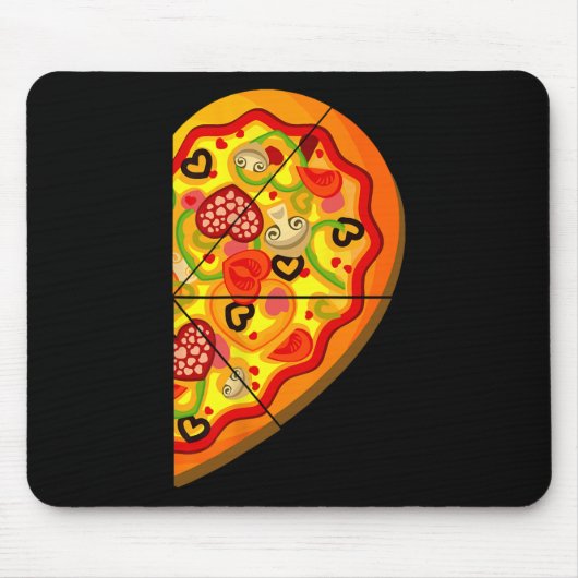 Halbpizza Niedlich Hearts Form Matching Couple Val Mousepad (Vorne)