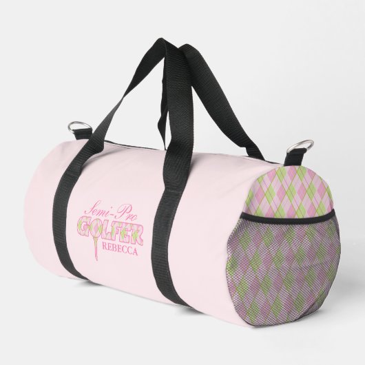 Halbpro-Golfer-Rosa-Tasche Duffle Bag (Rechte Ecke)