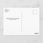 Halbquincentennial-Feier zum 4. Juli 2026 Postkarte (Rückseite)