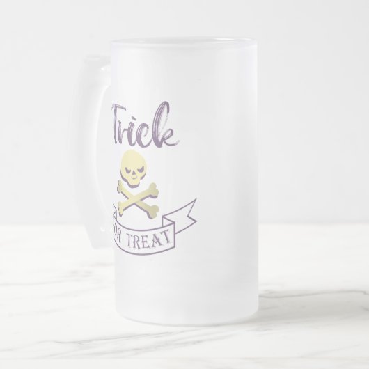 Halbränder Mattglas Bierglas (Vorderseite Links)