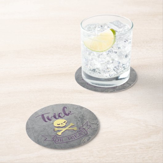 Halbränder Runder Pappuntersetzer (Vor Ort)