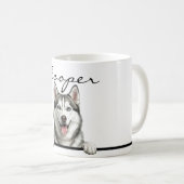 Halbrealistischer Siberian Husky Vollumwicklung 11 Kaffeetasse (VorderseiteRechts)